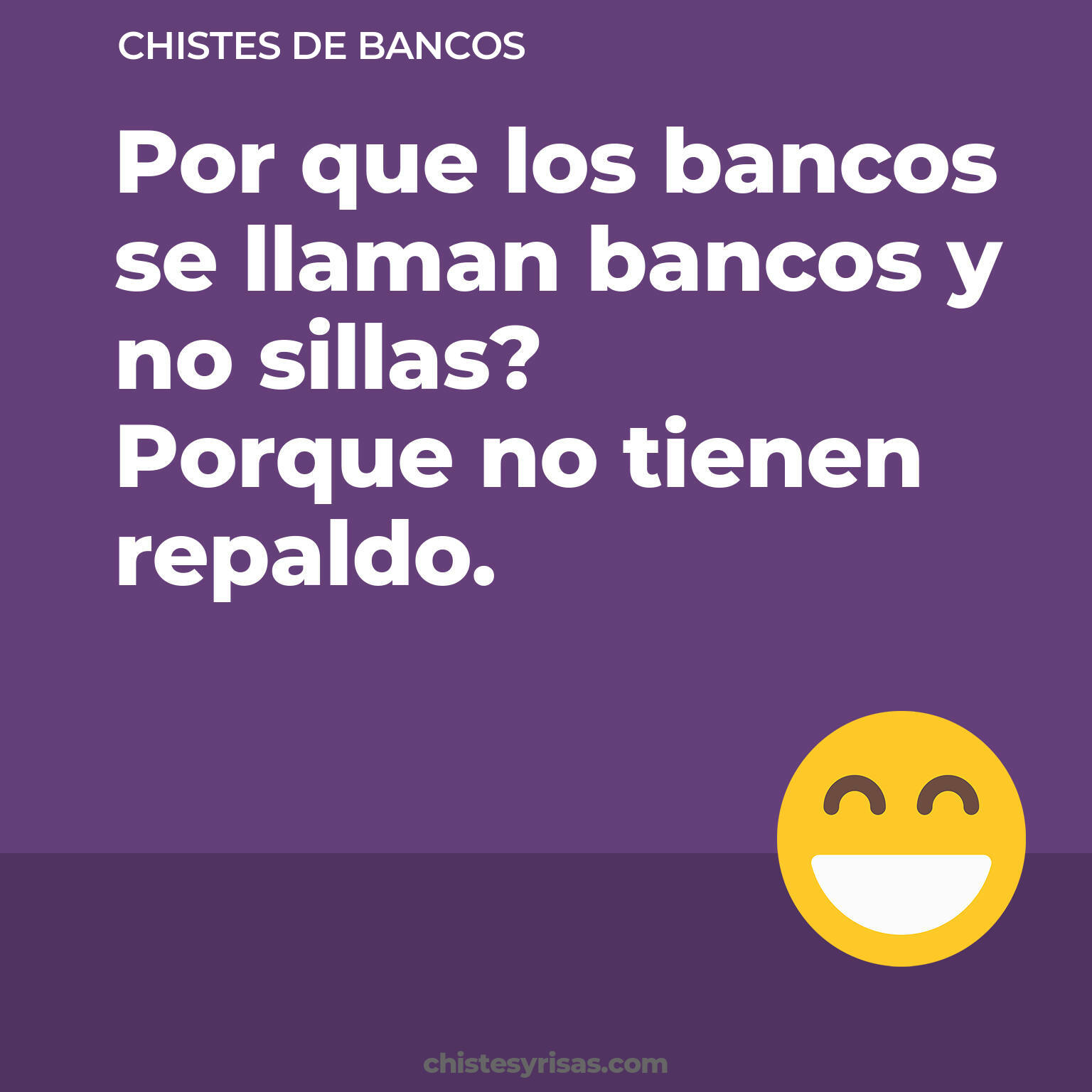 chistes de Bancos cortos