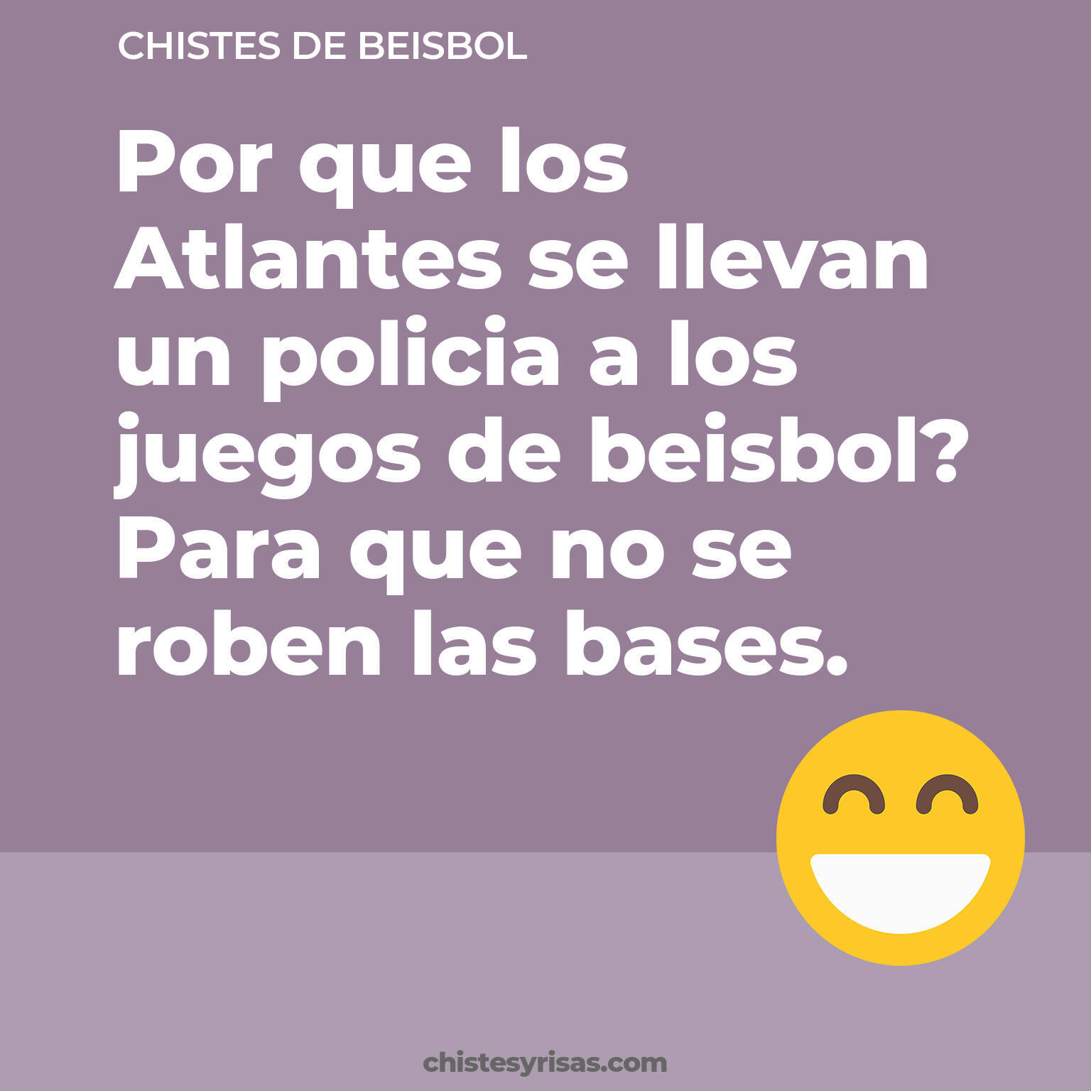 chistes de Beisbol cortos