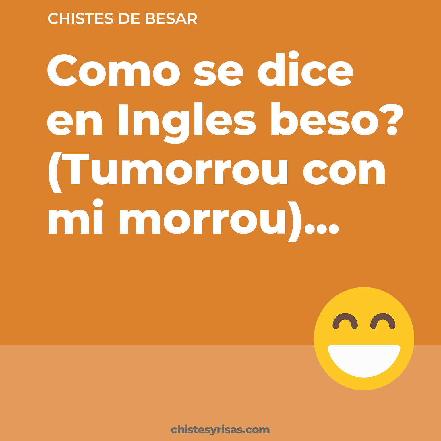 chistes de Besar cortos