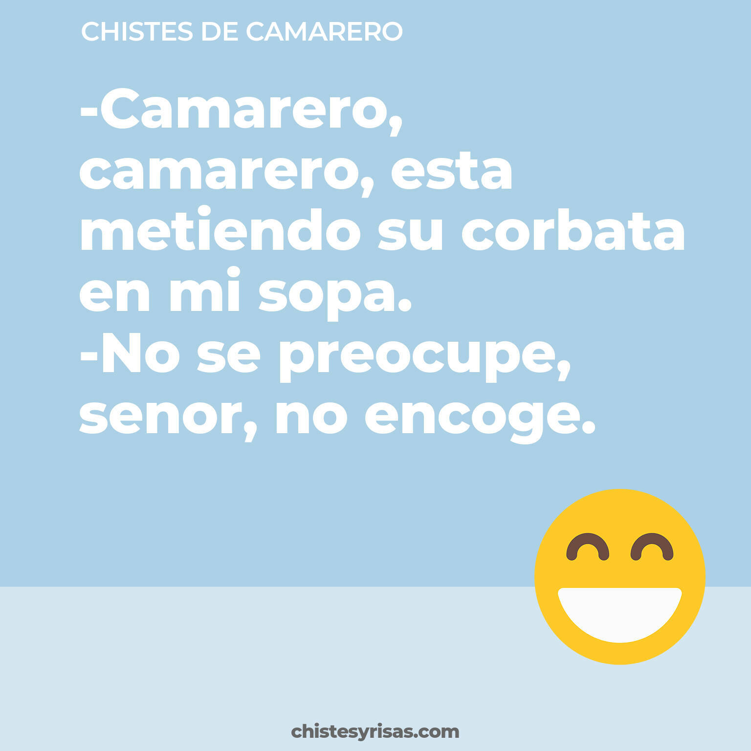 chistes de Camarero cortos