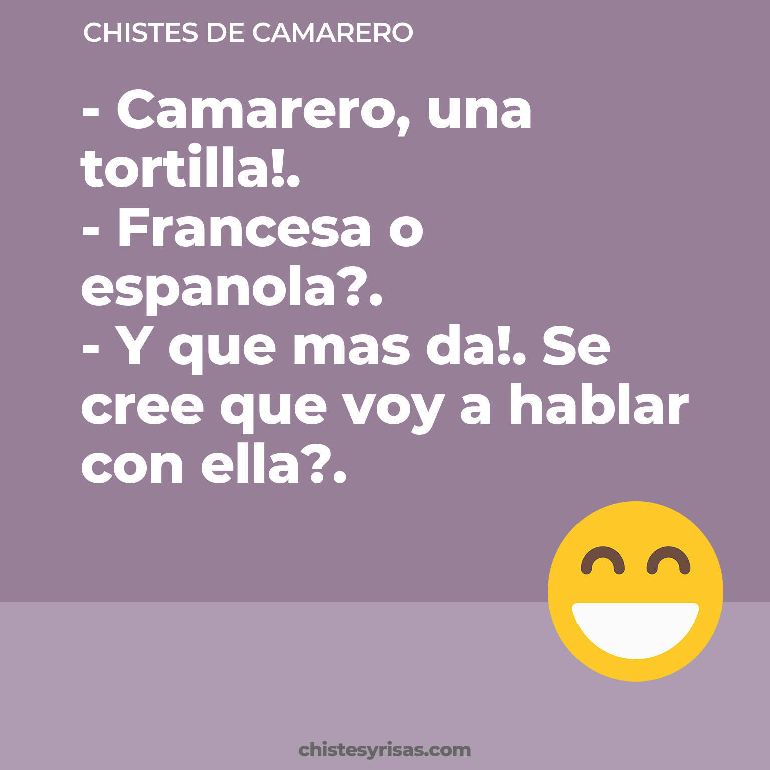 chistes de Camarero buenos