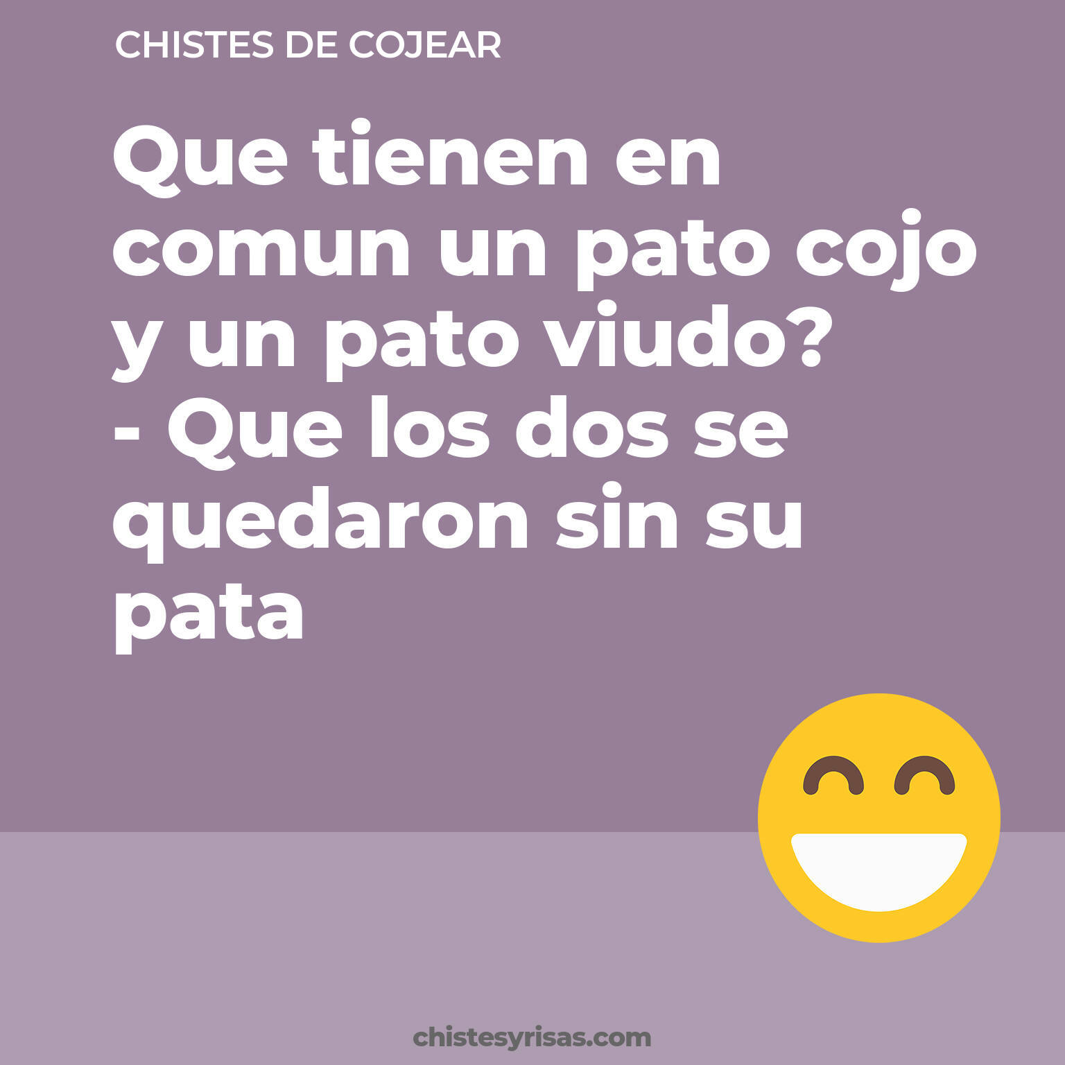 chistes de Cojear cortos