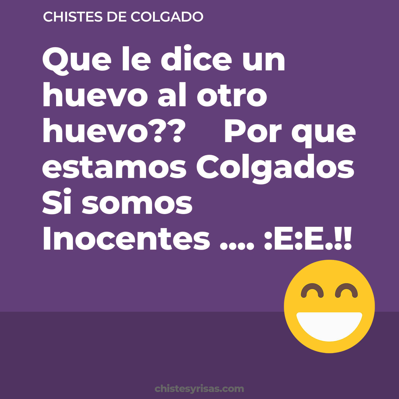 chistes de Colgado buenos foto para reir