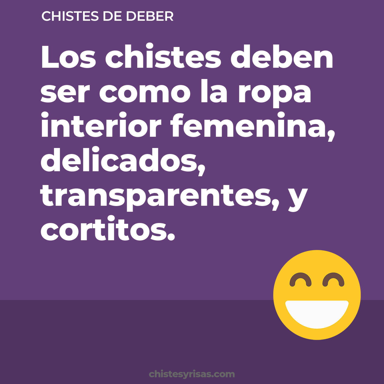 chistes de Deber cortos