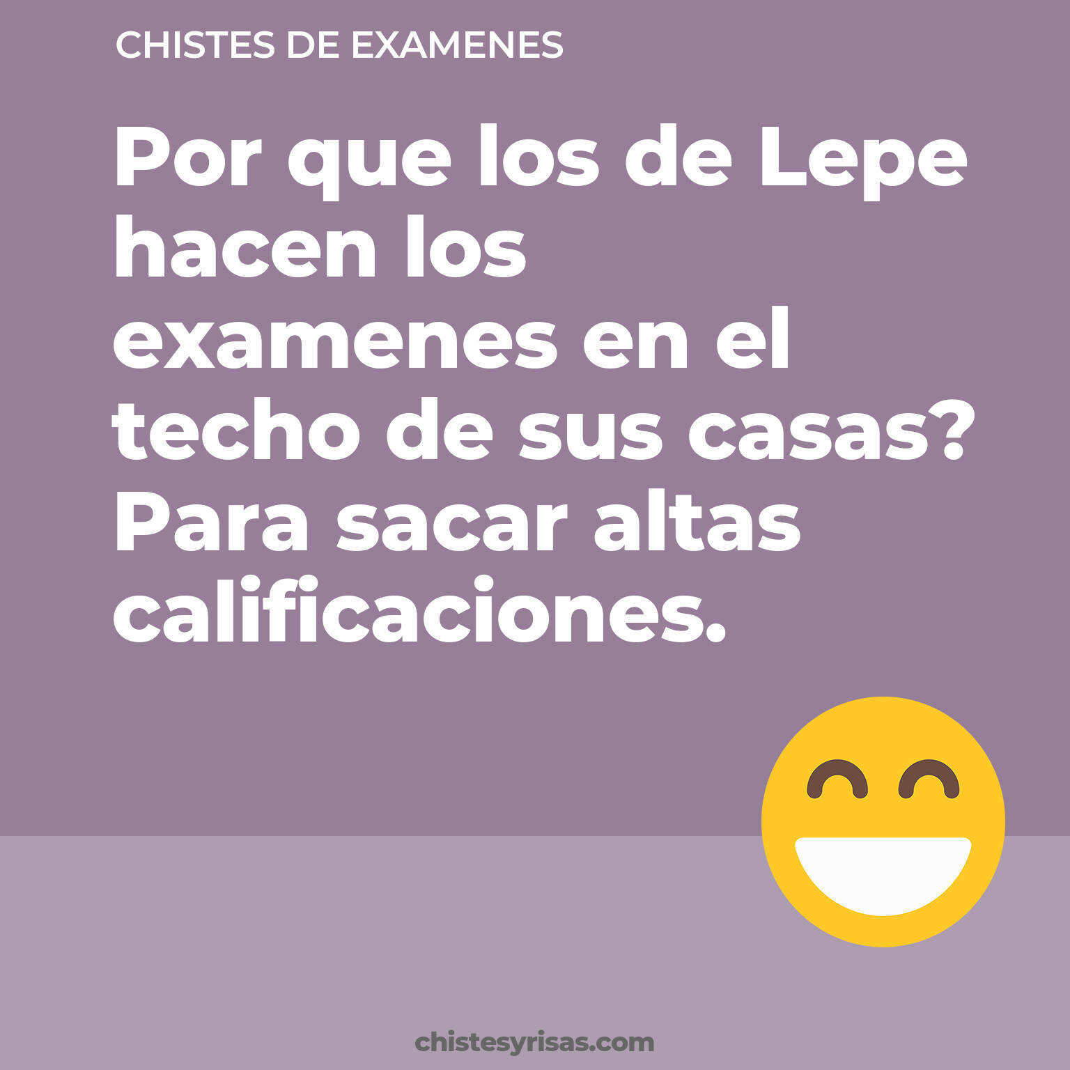 chistes de Examenes cortos