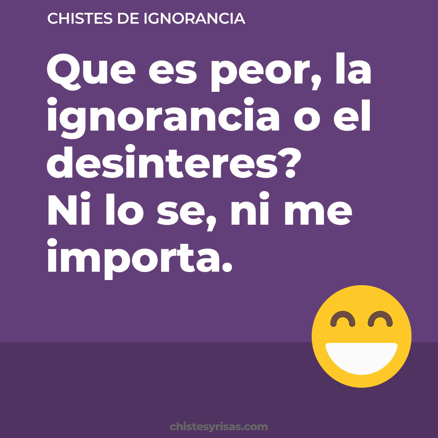 chistes de Ignorancia cortos