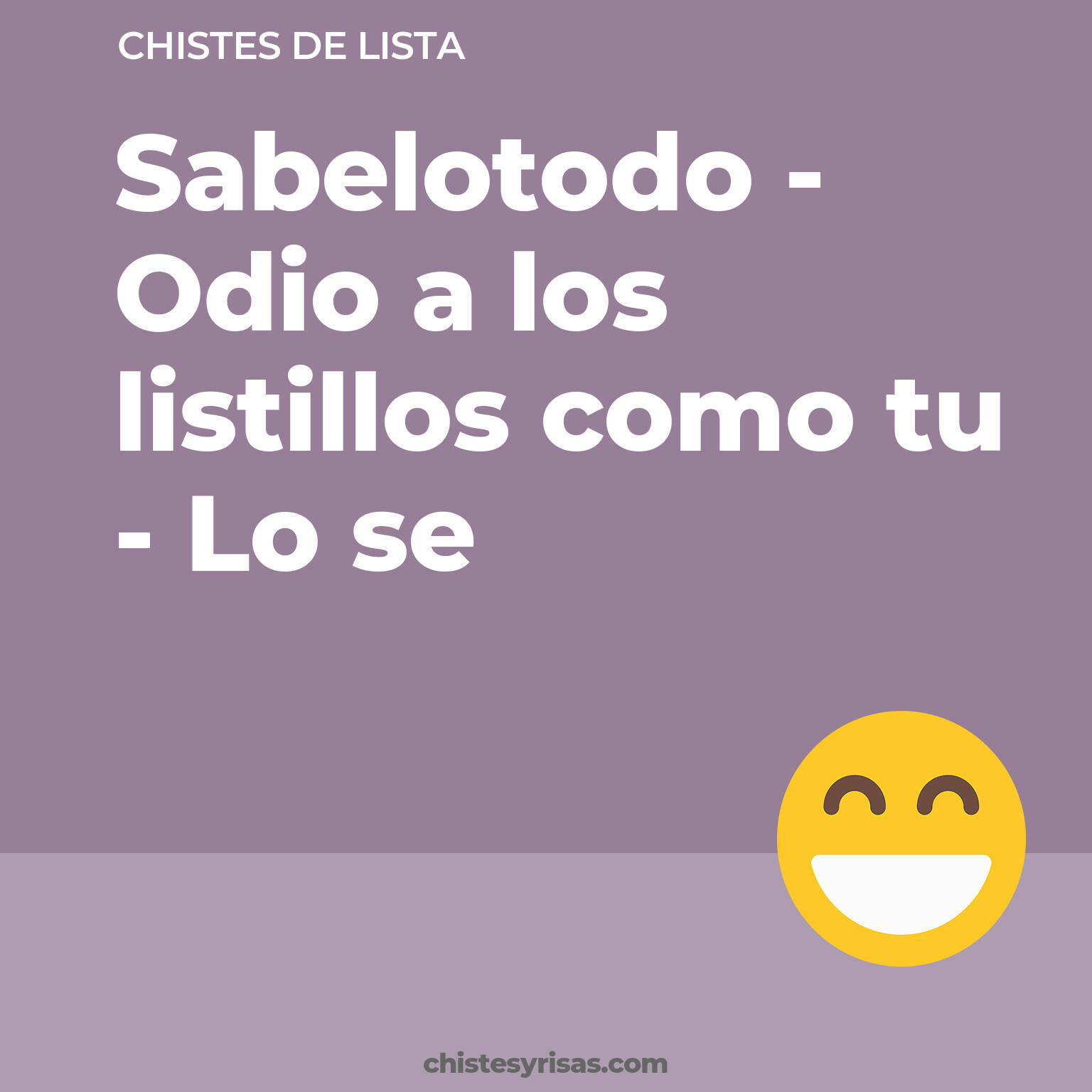 chistes de Lista más graciosos