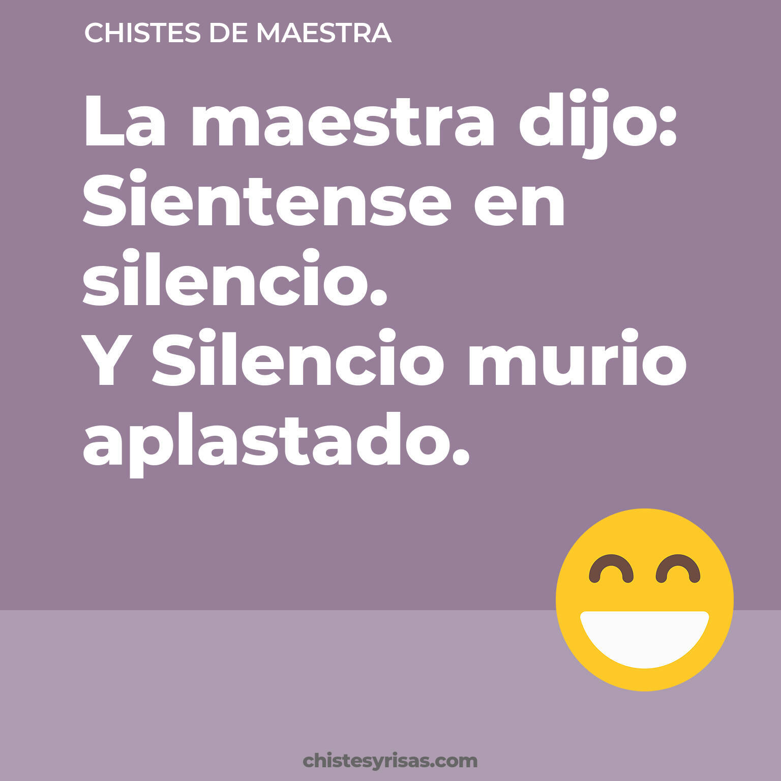 chistes de Maestra cortos