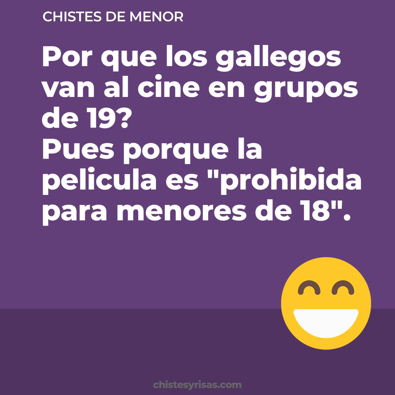 chistes de Menor cortos