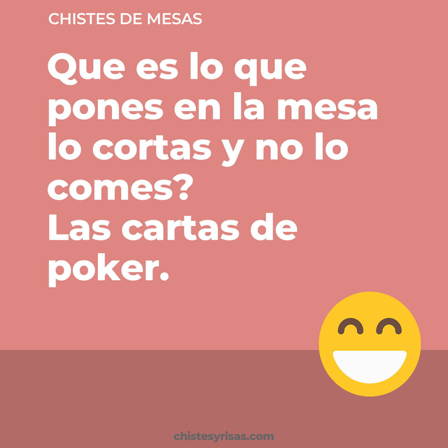 chistes de Mesas cortos