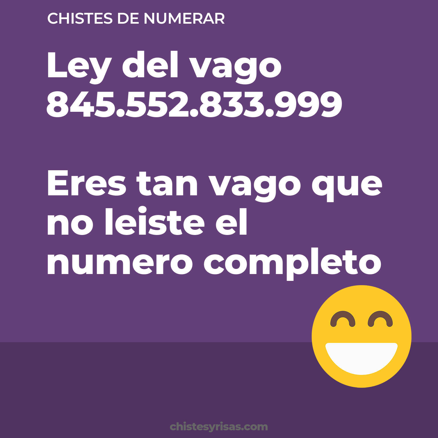 chistes de Numerar cortos