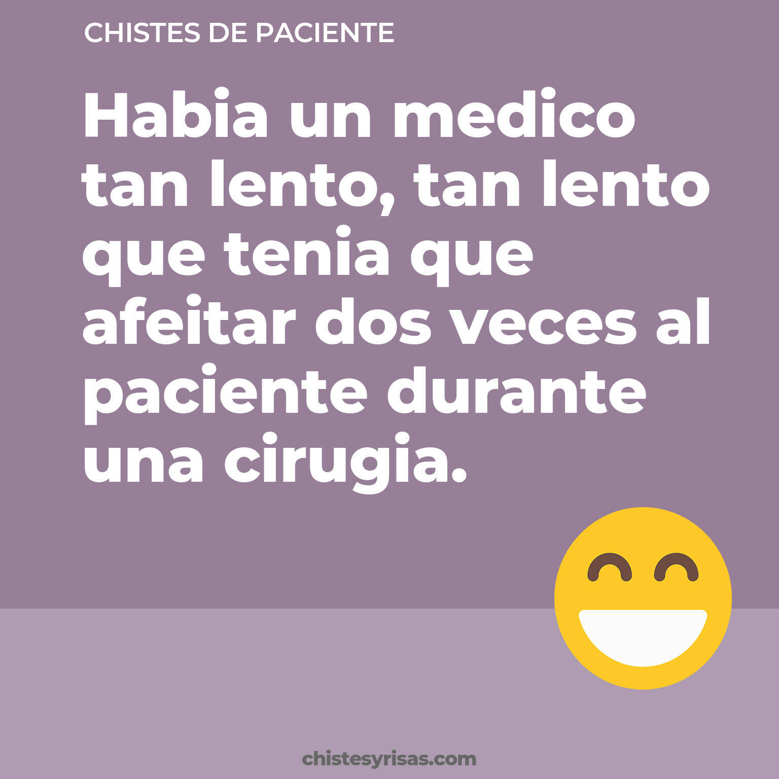 chistes de Paciente buenos