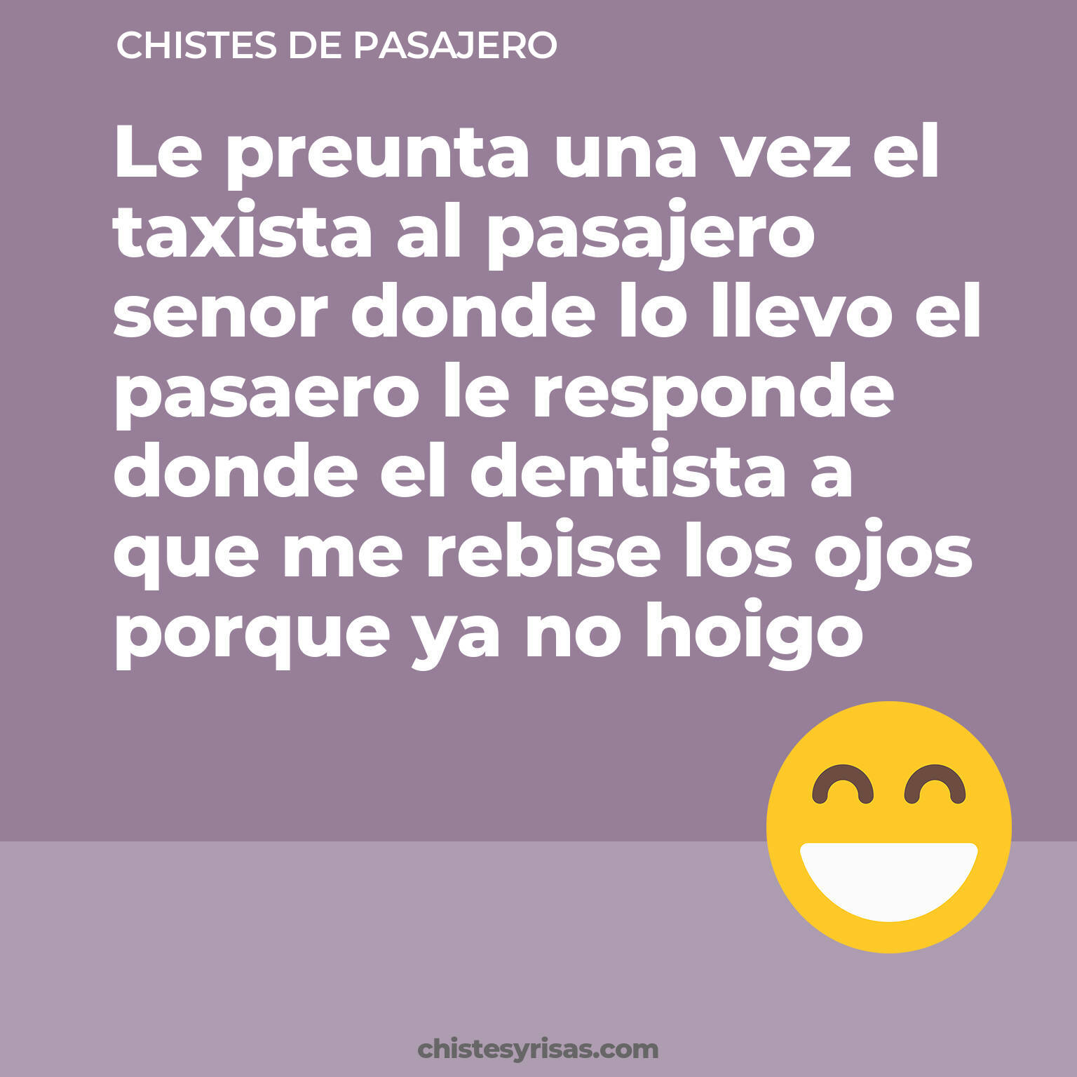 chistes de Pasajero cortos