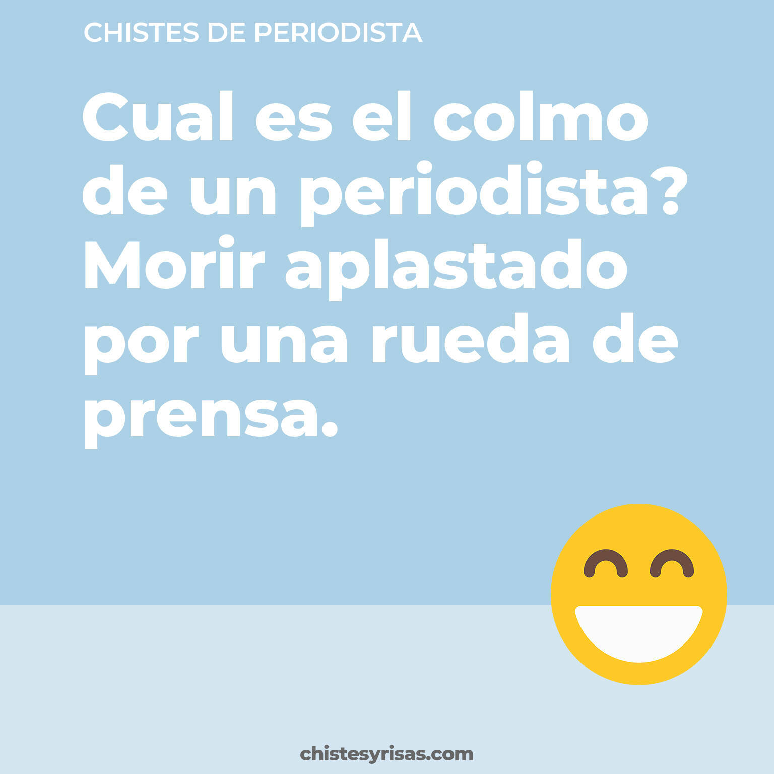 chistes de Periodista cortos