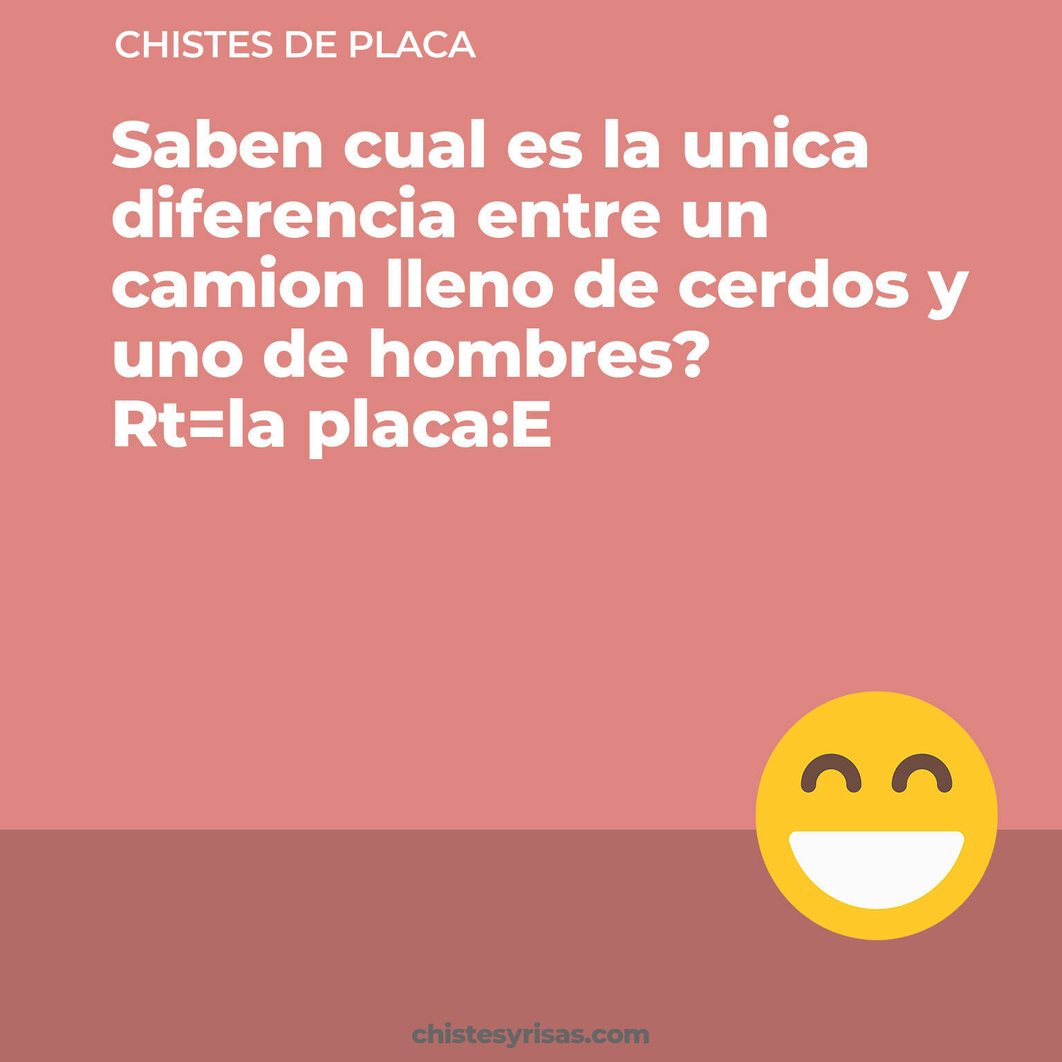 chistes de Placa cortos