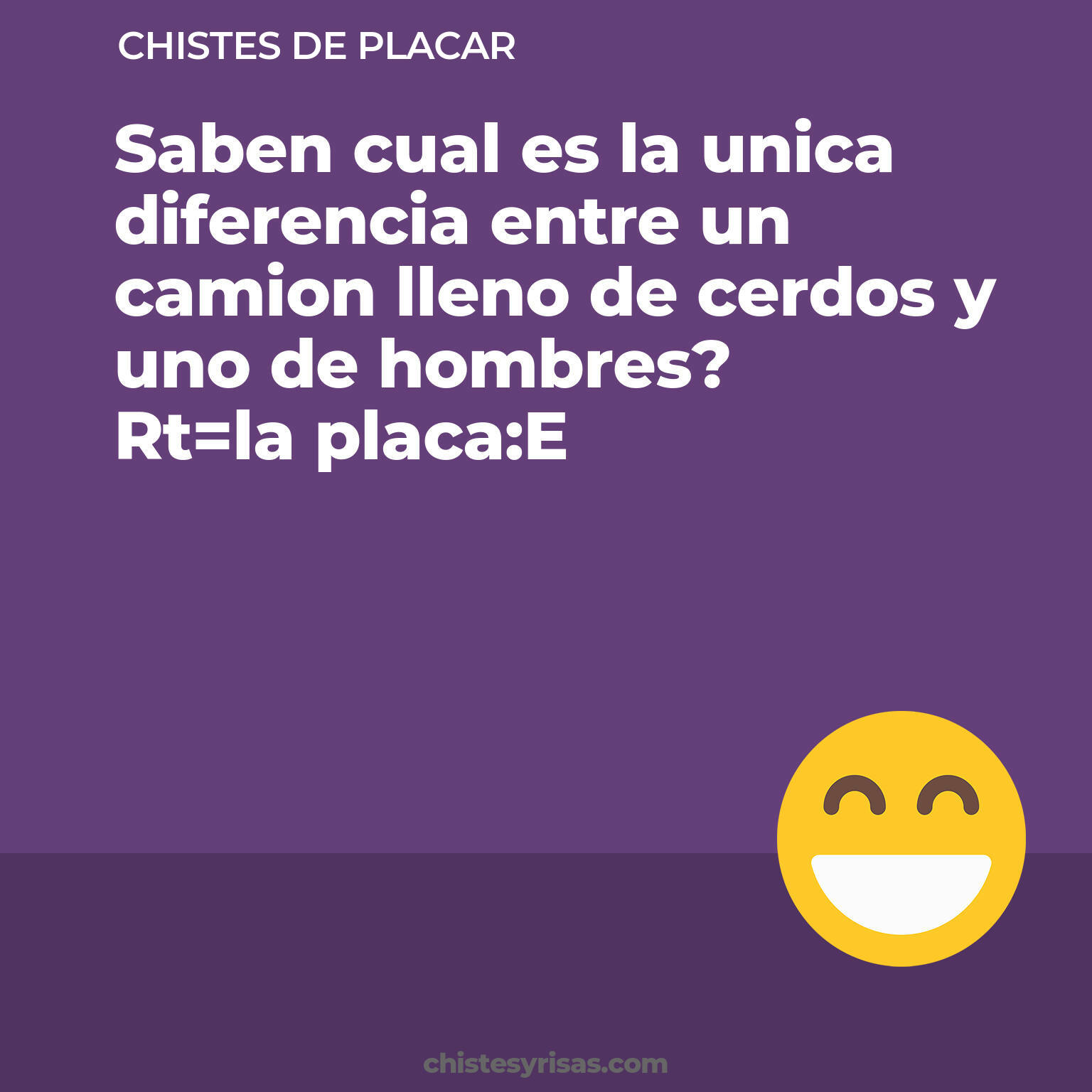 chistes de Placar cortos