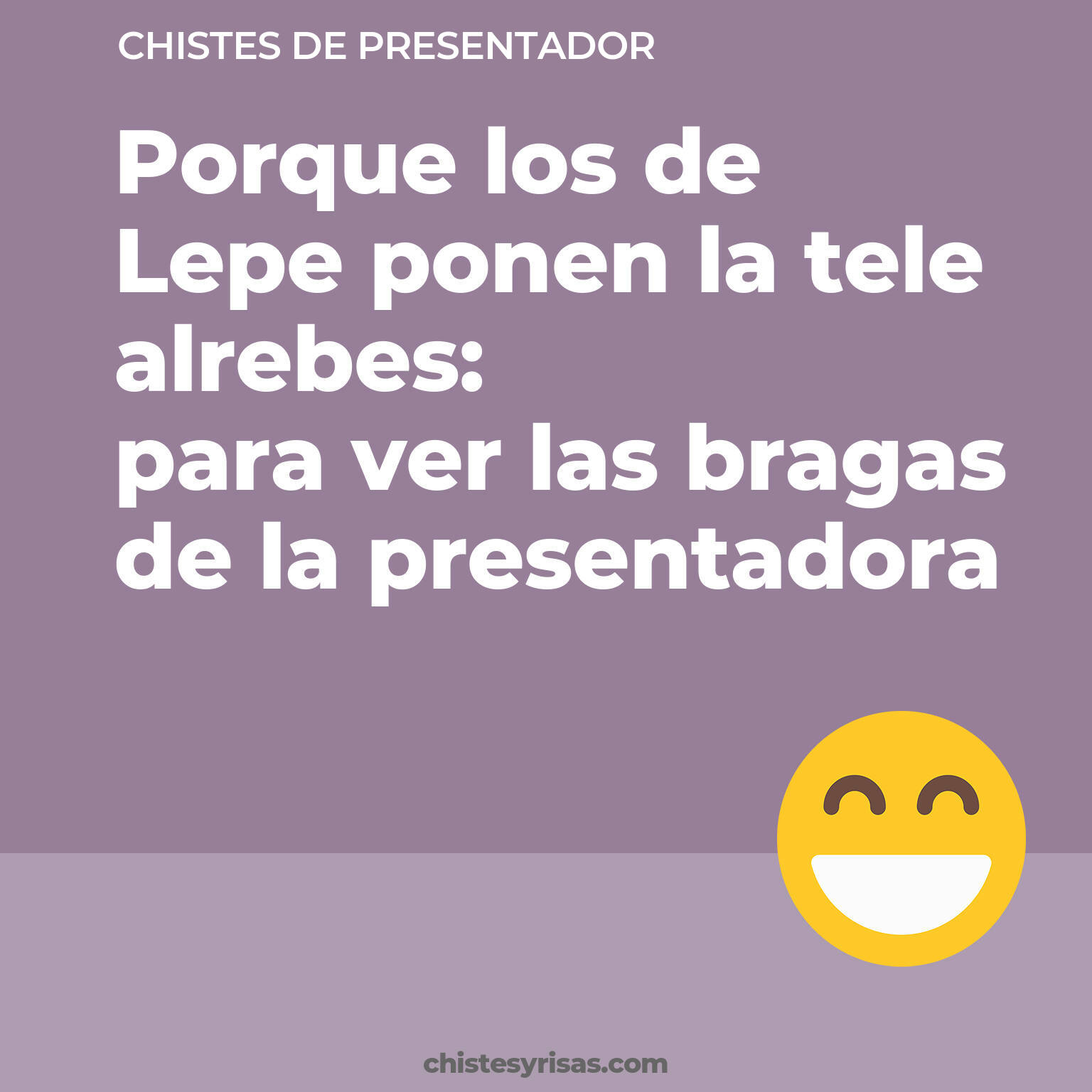 chistes de Presentador cortos