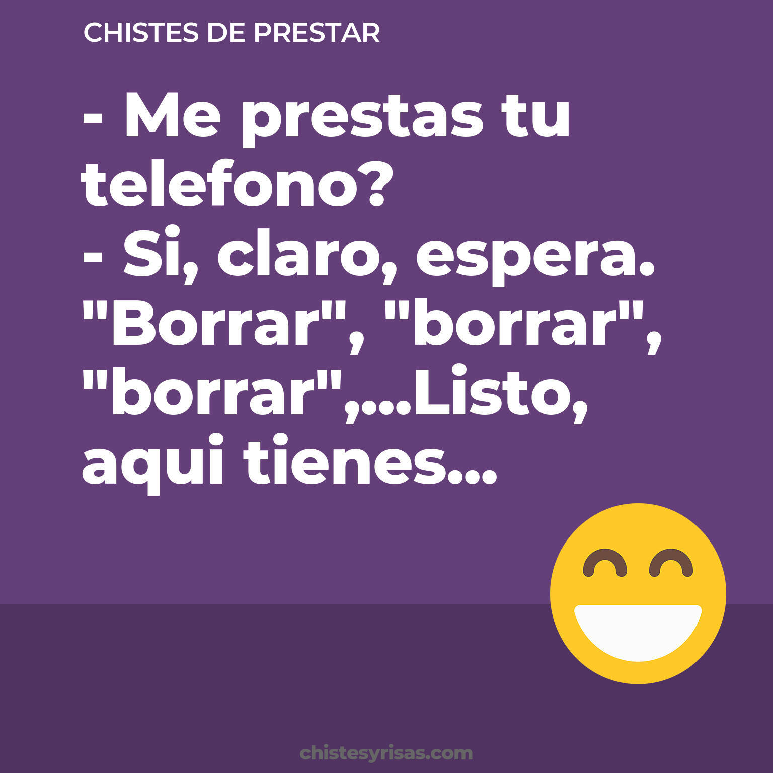 chistes de Prestar cortos