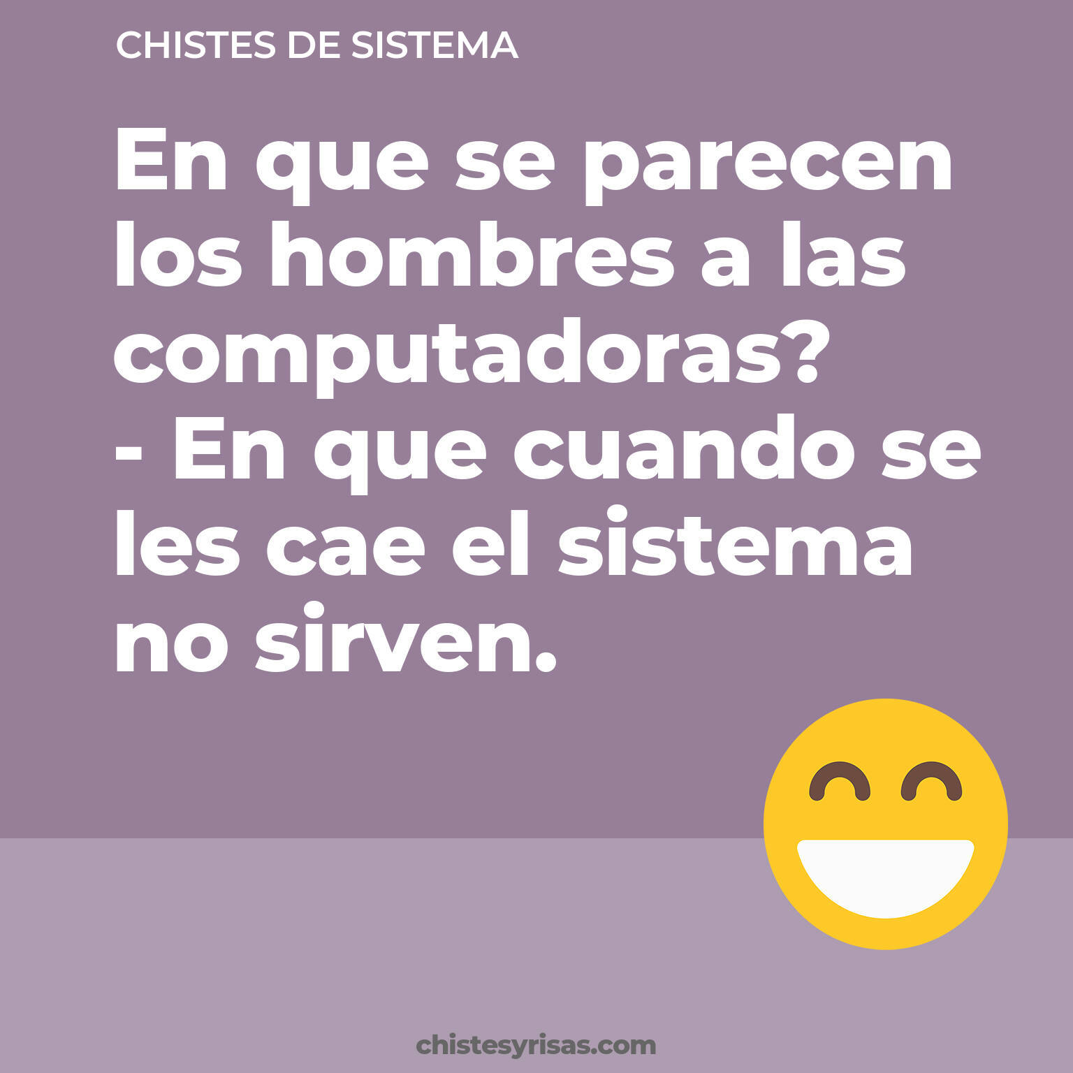 chistes de Sistema cortos