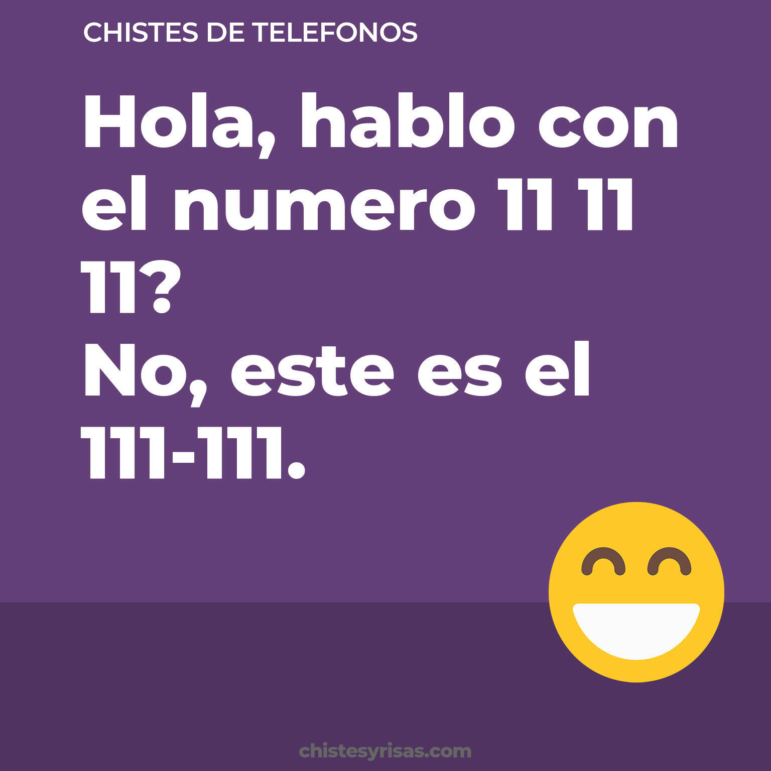 chistes de Telefonos cortos