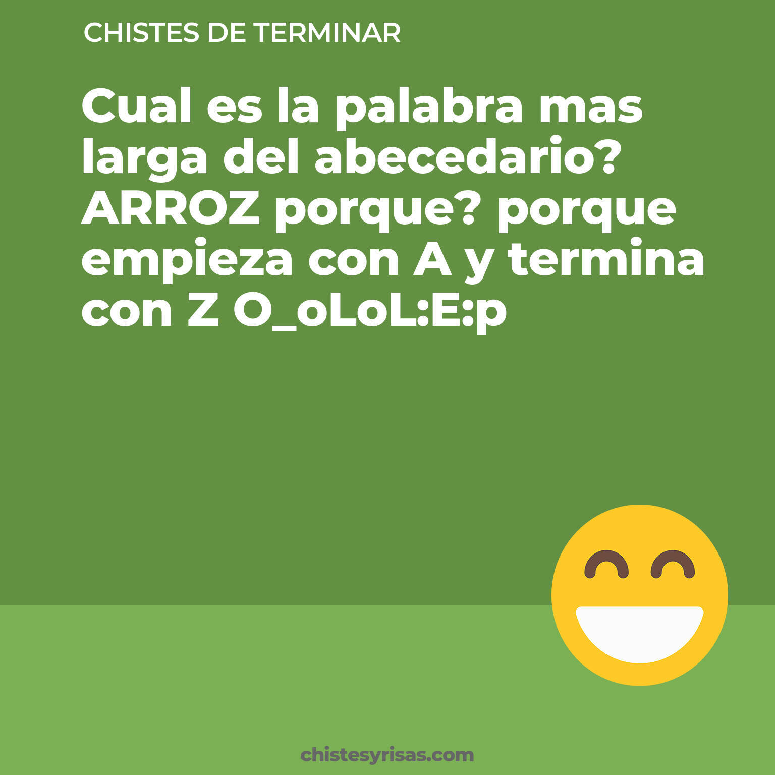 chistes de Terminar cortos