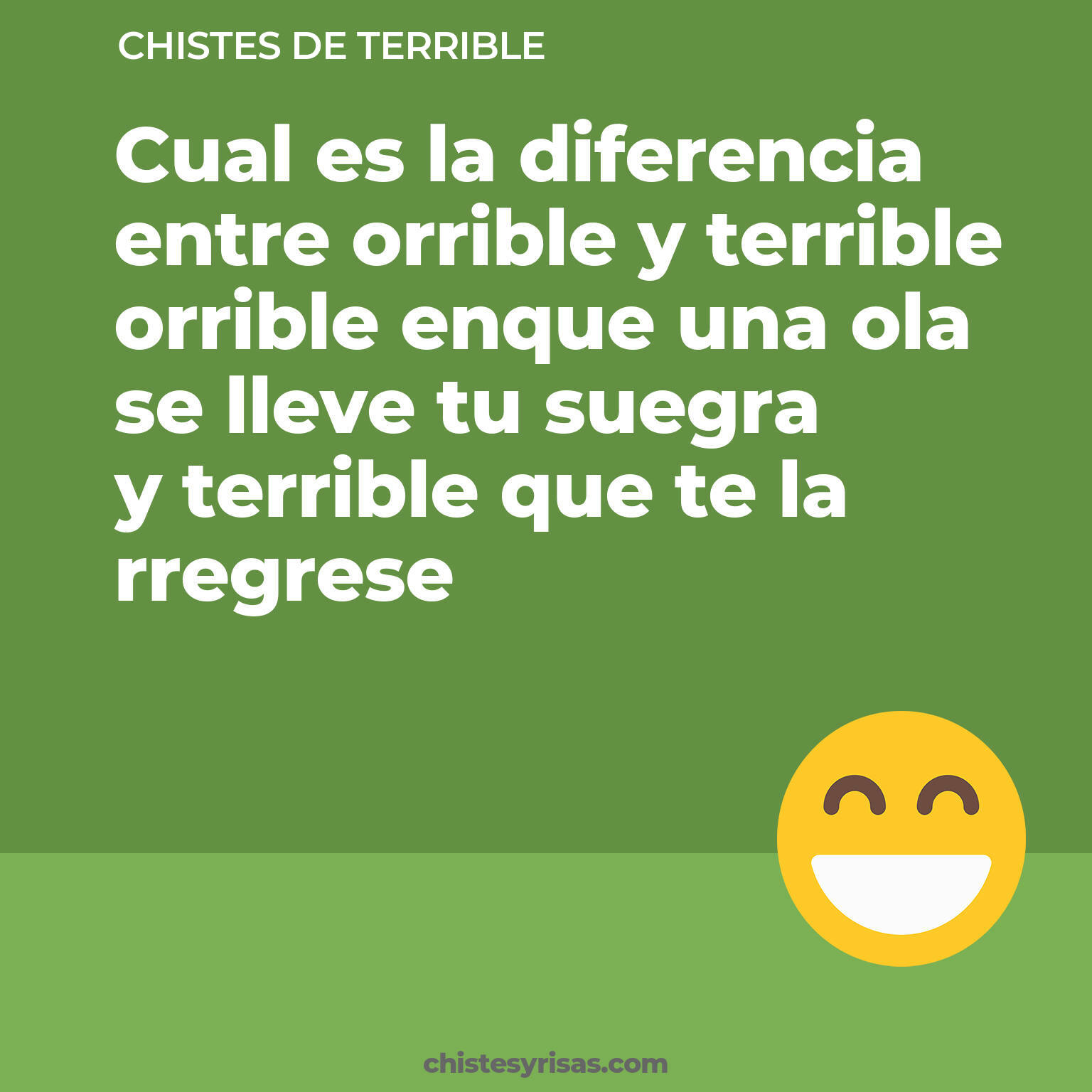 chistes de Terrible cortos