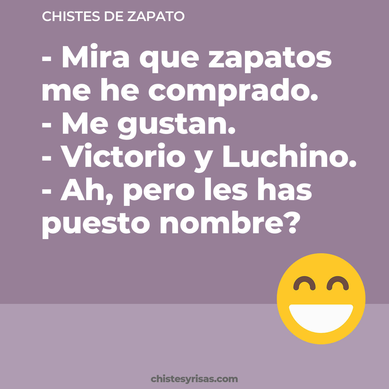 chistes de Zapato más graciosos